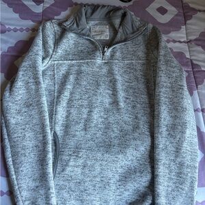 Altar'd State Women’s Heathered Gray Zip-Up Sweater